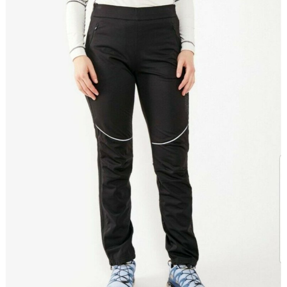 Swix Mens Black Elastic Waist Drawstring Stretch Bekke Technical Pants Large